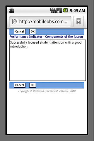 Editing of Performance Indicator