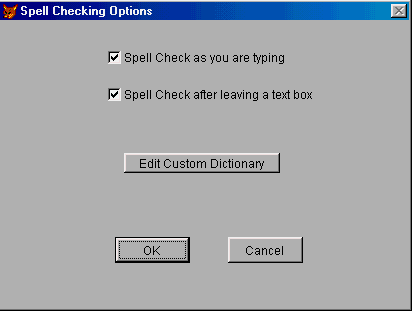 Spell Check Settings