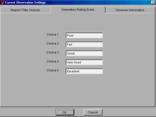 Settings - Rating Scale