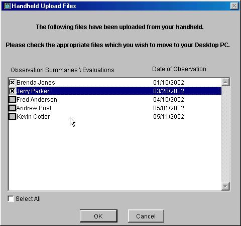 Observation \ Evaluation Upload to Desktop
